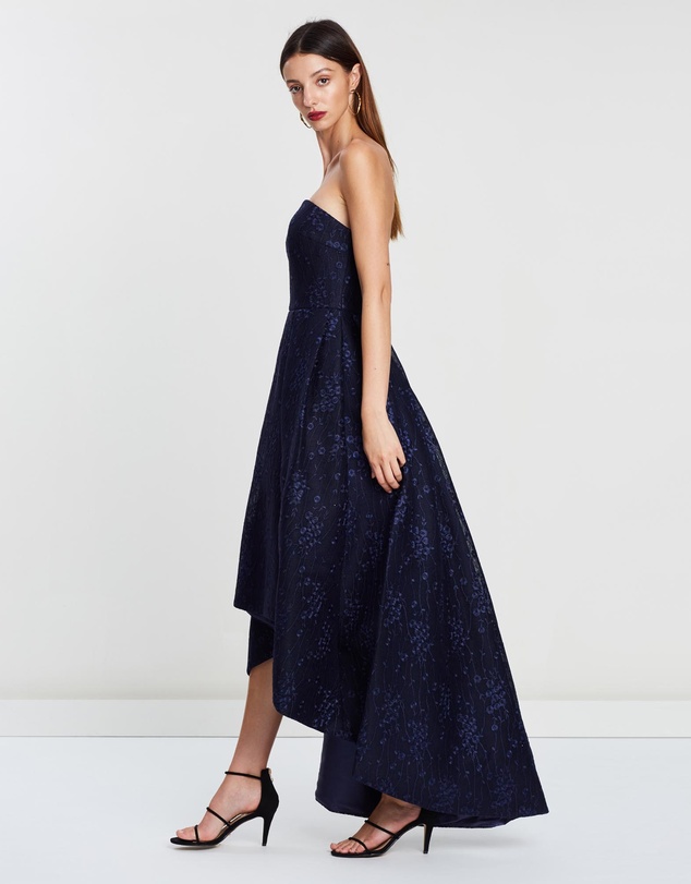 Bariano - Mystique Strapless Mesh Gown