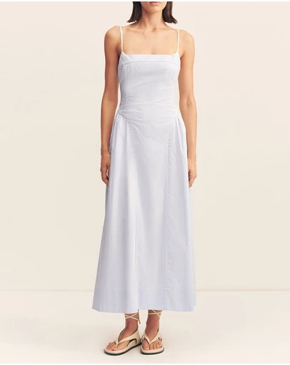 Shona Joy - Saunders Square Neck Panelled Midi Dress
