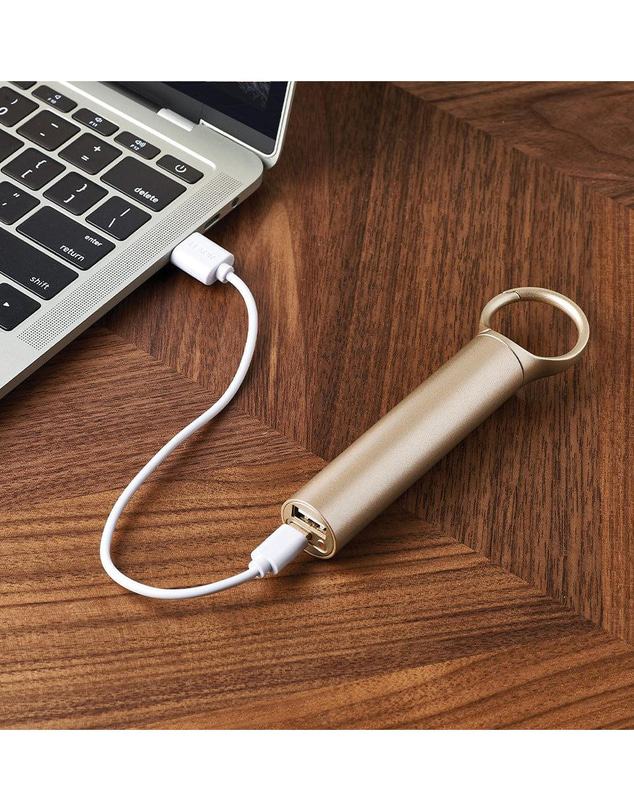 Lexon - Lexon Nomaday 3000 Mah Power Bank With Clip - Gold
