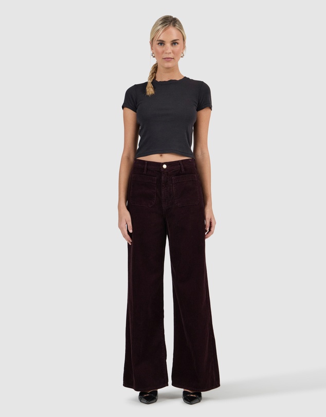 Rolla's - Relaxed Sailor Jean Long - Dark Cherry Cord