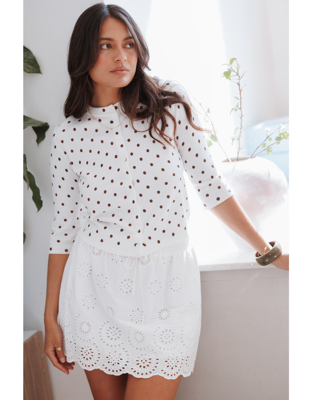 Petal & Pup - Maxima Mini Skirt - White Broderie