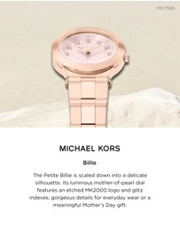 Michael Kors - Billie Rose Gold Analogue Watch