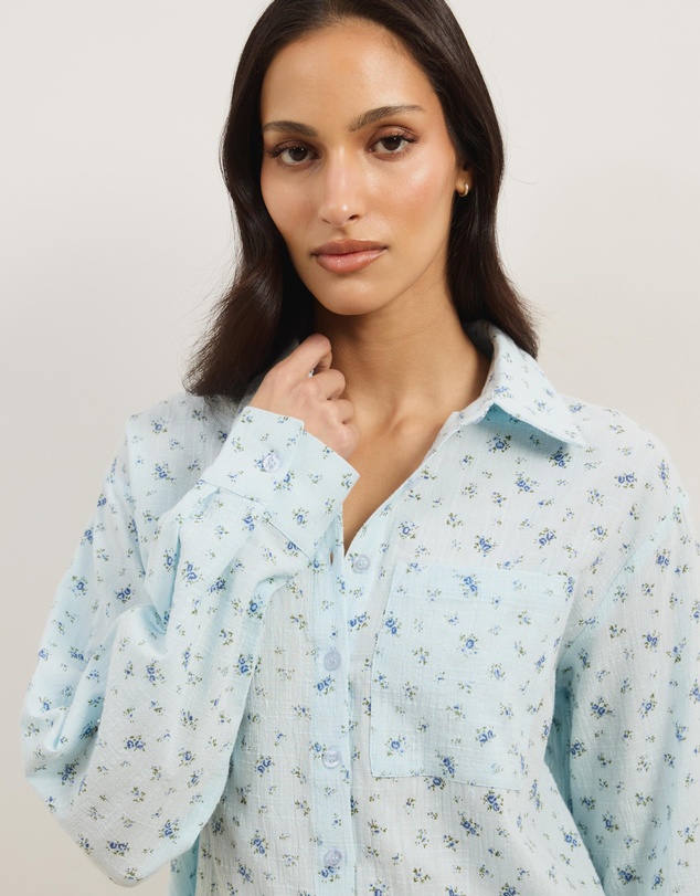Atmos&Here - Mae Long Sleeve Floral Pyjama Short Set