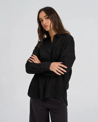 ONLY - Bruxelles Linen Long Sleeve Shirt