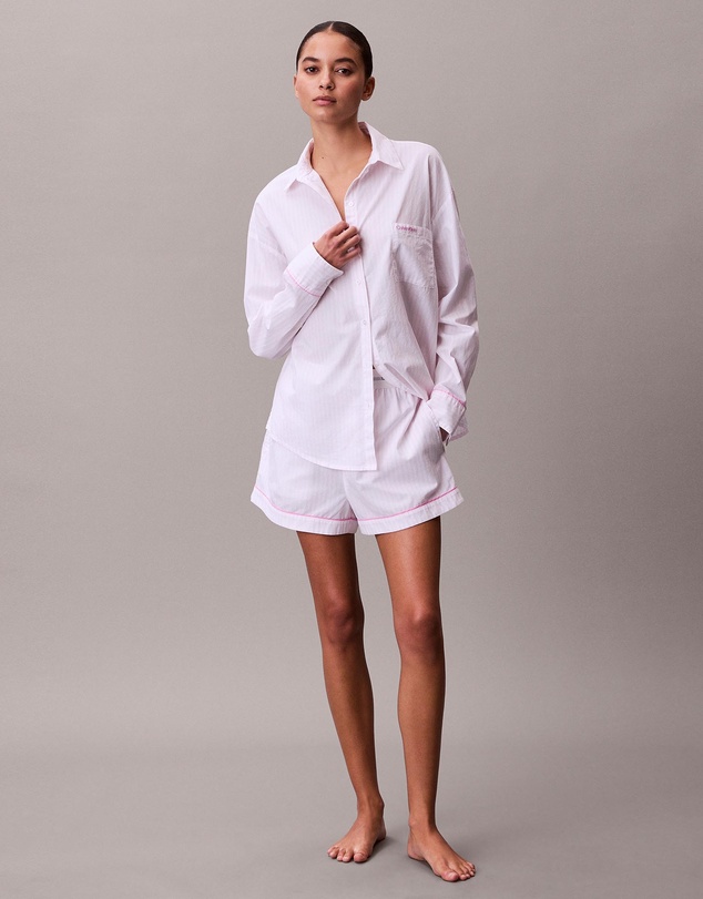 Calvin Klein - Cotton Poplin V Day Poplin Shorts