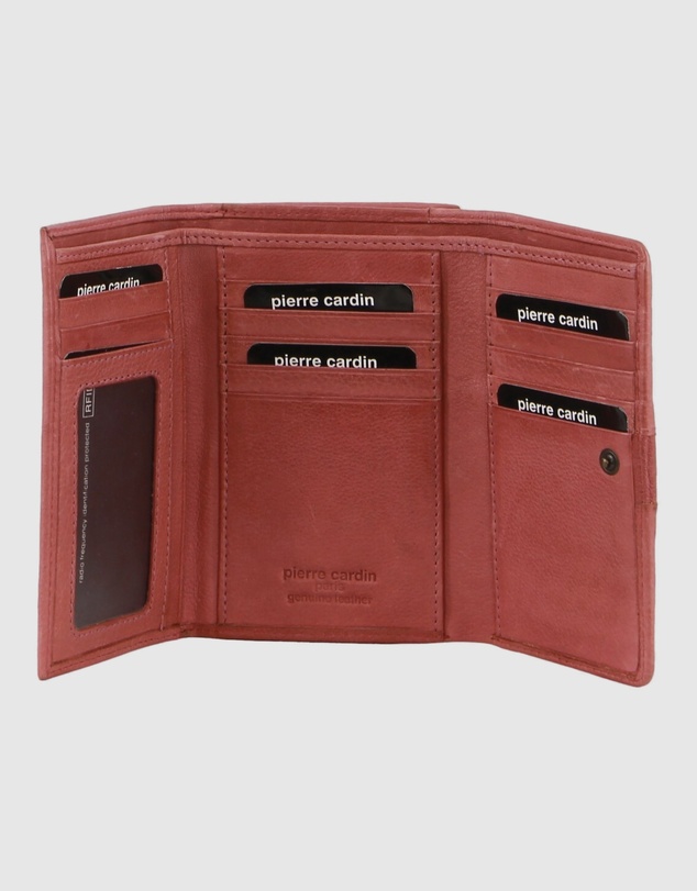 Pierre Cardin - Woven Leather Tri-Fold Wallet with RFID