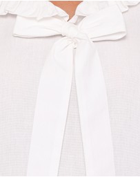 Petal & Pup - Fleming Frill Collar Shirt - White