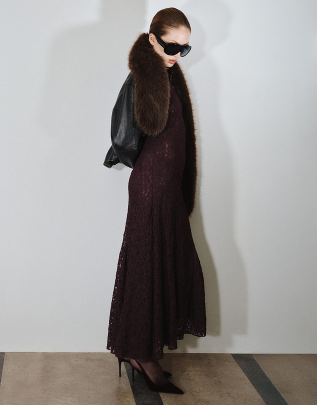 M.N.G - Asymmetric Lace Dress