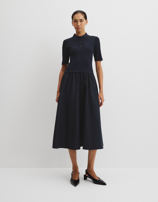 Country Road - Mix Media Knit Dress