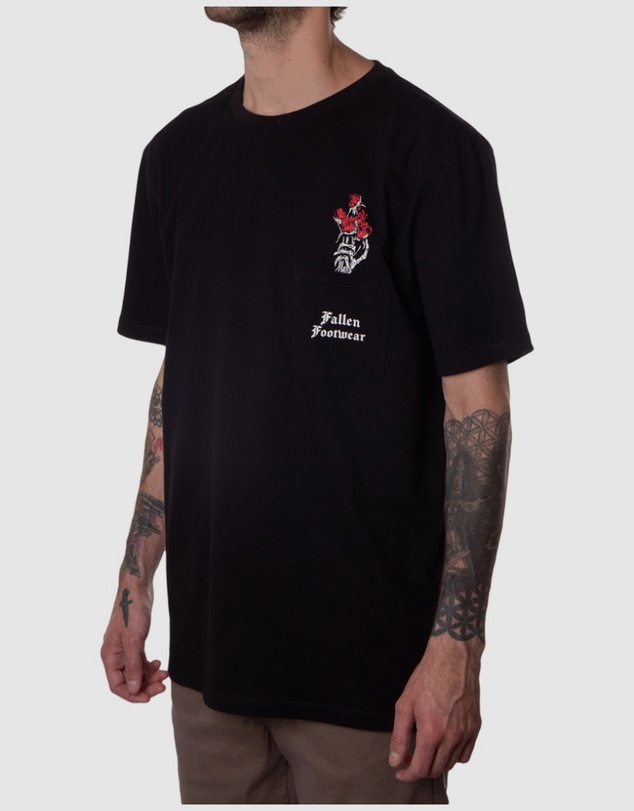 Fallen Footwear - Mens Roses T-Shirt Black