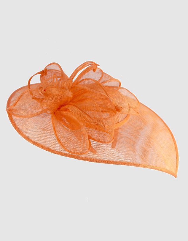 Max Alexander - Large Orange Sinamay Fascinator Hat