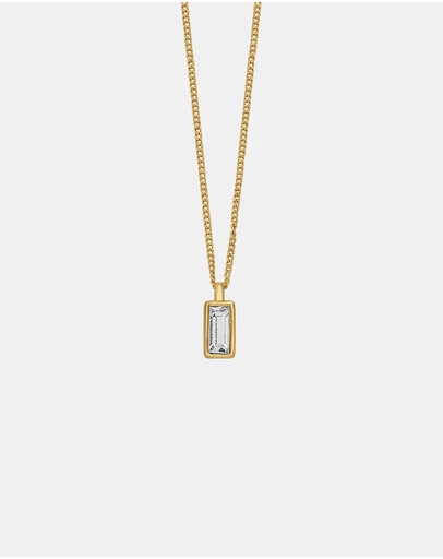 Zoe Olivia - Waterproof Bezel Set Cubic Zirconia Pendant Necklace