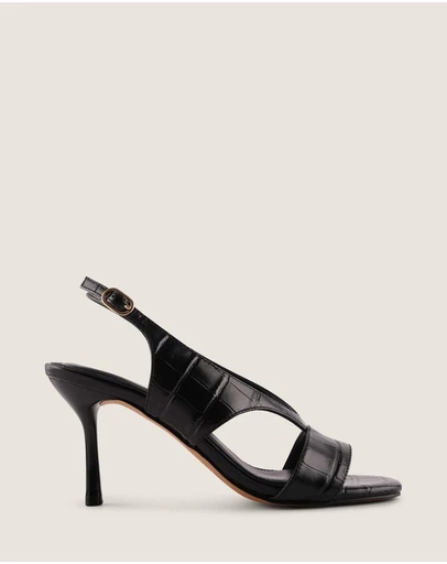 Shelly Shen - Bronte High Sandals Black Croc