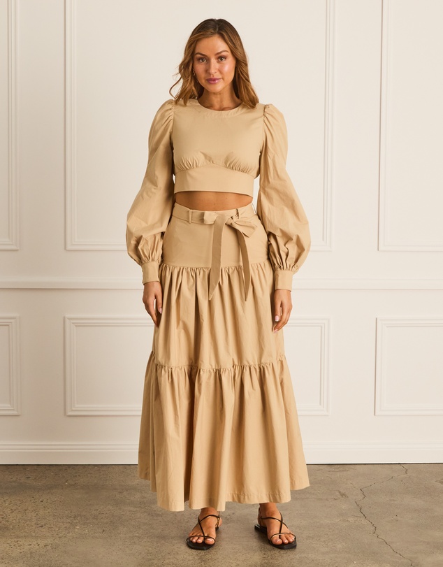 Heaven Australia - Latte Tia Maxi Skirt