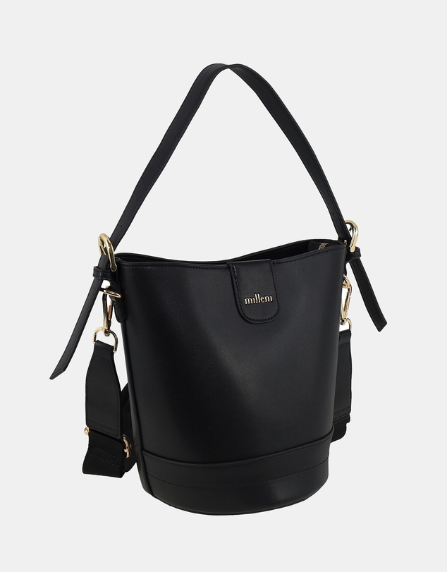 Milleni - Milleni Ladies Vegan Leather Bucket Crossbody Bag