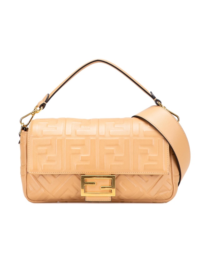Pre-Loved by Azura Reborn - Pre-Loved fendi Embossed Leather Shoulder Bag with Adjustable Strap and Metal Hardware
