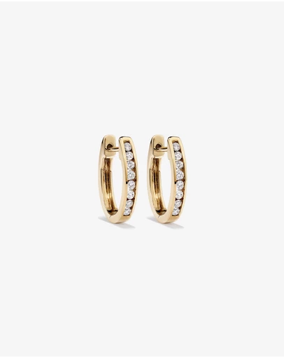 Michael Hill - Huggie Earrings with 0.25 Carat TW of Diamonds in 10kt Yellow Gold