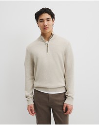 Country Road - Australian Good Earth Cotton Half Zip Knit
