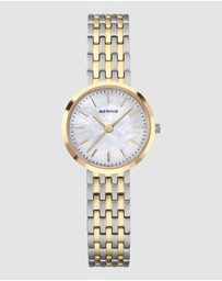 Bering - Bering Classic 26mm Polished Two Tone Gold and Silver Strap Watch