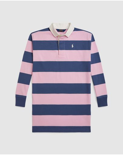 Garden Pink & Earth Blue Stripe Deckwash