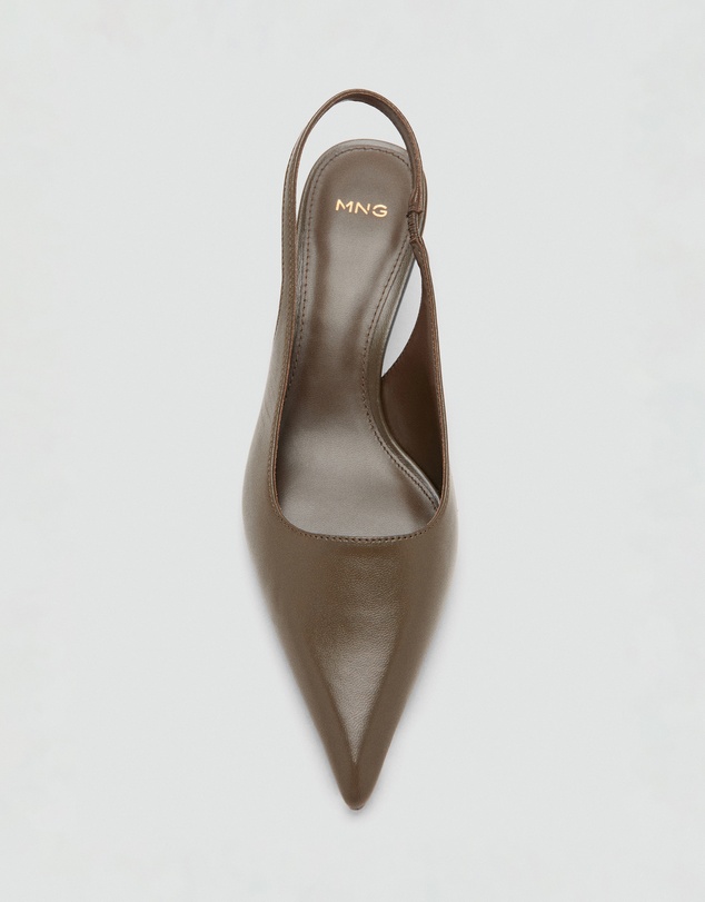 M.N.G - Pointed-Toe Leather Heeled Shoes