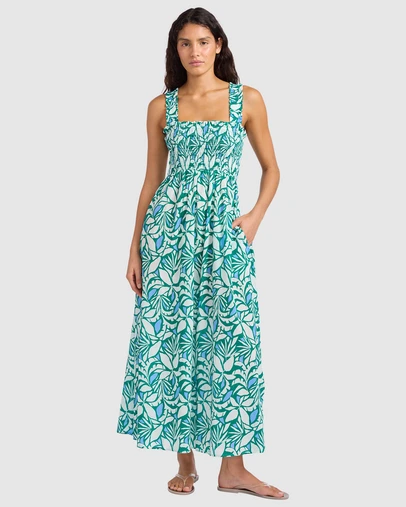 Seafolly - Retro Reef Smocked Dress