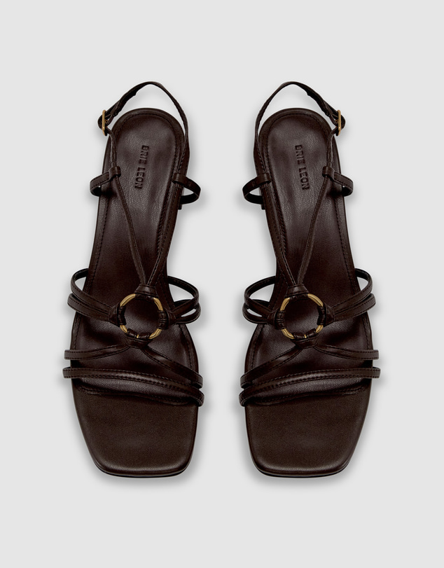 Brie Leon - Piper Mid Heel Sandal - Corn Leather