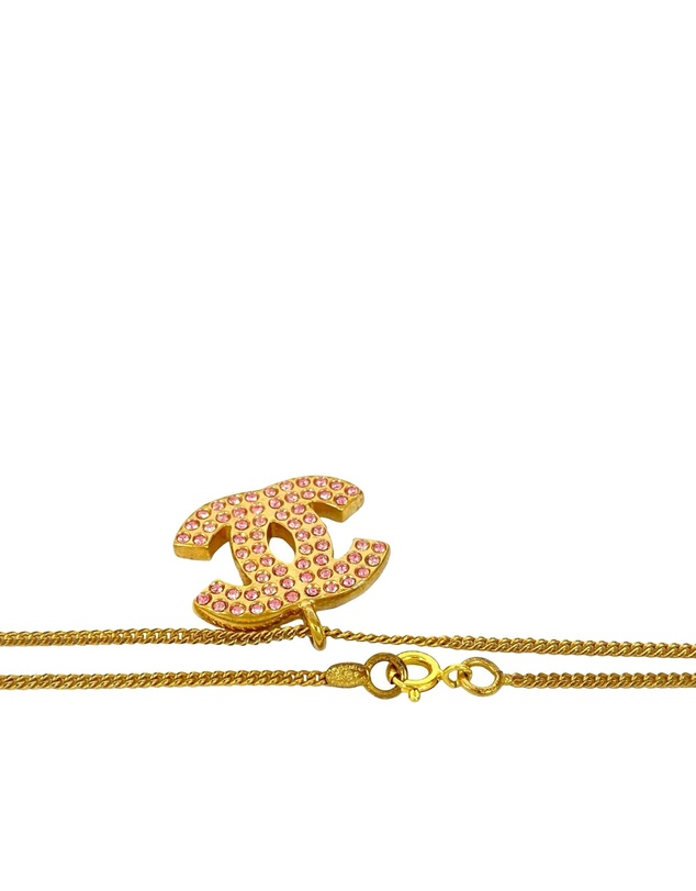 Pre-Loved by Azura Reborn - Pre-Loved CC Gold Plated Rhinestone Pendant Necklace