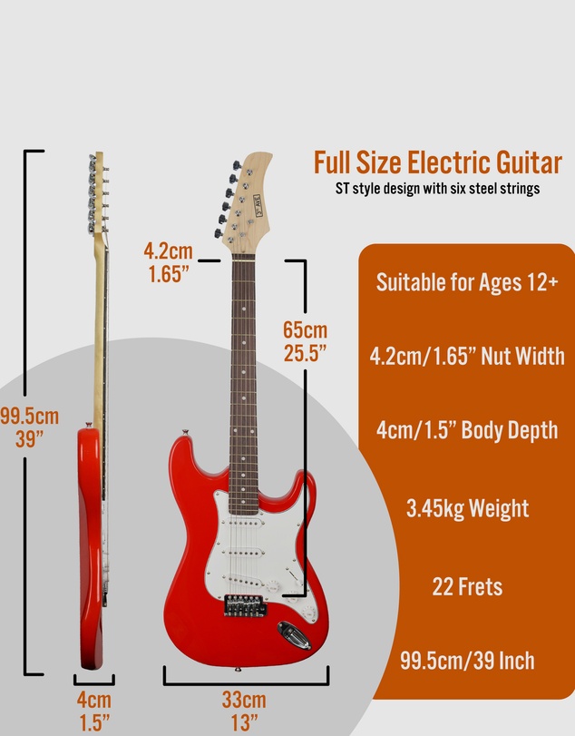 iWorld - 3rd Avenue Electric Guitar Pack - Red