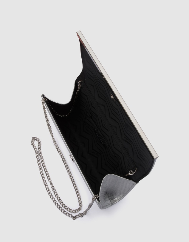 Olga Berg - Maddie Metallic Embossed Foldover Clutch