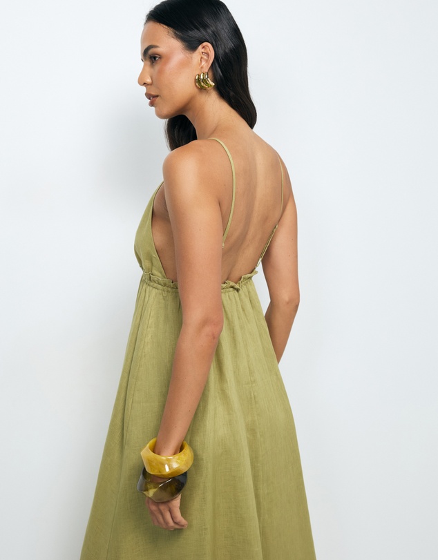 AERE - Jaylah Linen Slip Dress