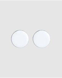 Elli Jewelry - Earrings Stud Plate Round Shine Classic in 925 Sterling Silver