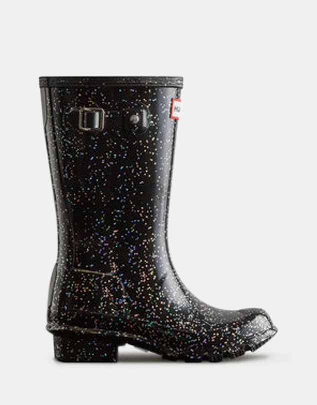 Hunter - Junior Originals Giant Glitter Boot Black