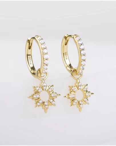 Wanderlust + Co - Sunseeker Charm Huggie Earrings