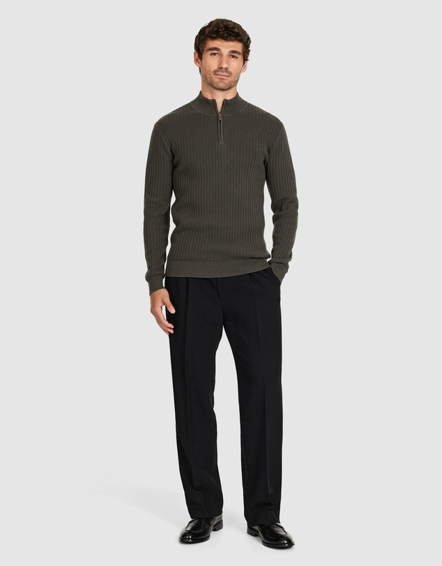 Tarocash - Henry Textured Zip Knit