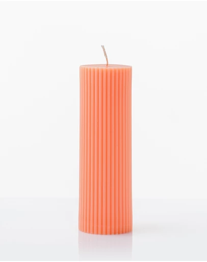 XRJ Celebrations - Pillar Neon Orange Candle