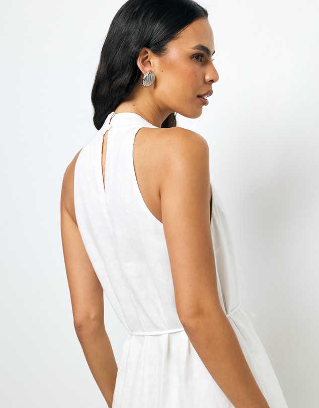 AERE - Loretta Linen Midi Dress