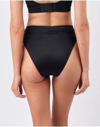 UNE PIECE - High-Cut High-Waisted Bikini Bottom