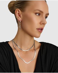 Nialaya Jewellery - Snake Chain Necklace in Silver