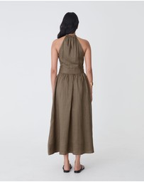 Forcast - Miami Gathered Neck Hemp Dress