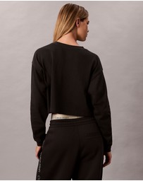 Calvin Klein - Cotton Logo LS Crop Top