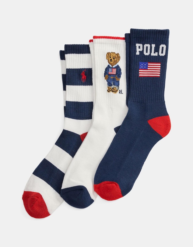 Polo Ralph Lauren - Polo Bear Crew Sock 3-Pack - Kids-Teens