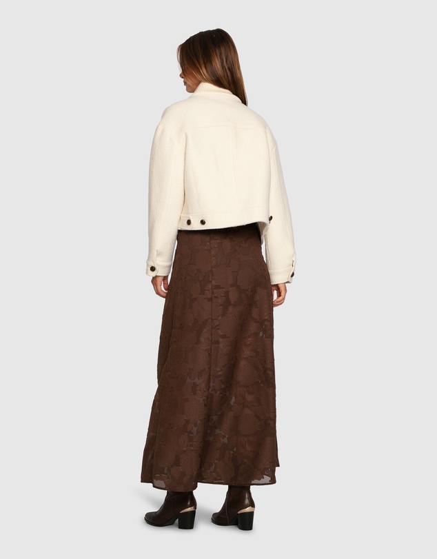 Belle & Bloom - Crystal Skies Cropped Wool Rib Jacket