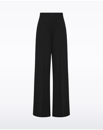 Carla Zampatti - Black Crepe High Waisted Wide Leg Pant