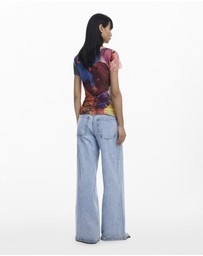 Desigual - Draped chiffon T-shirt