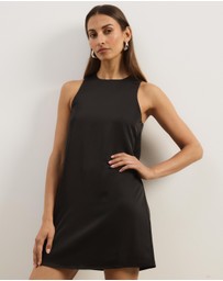 Atmos&Here - Skyla Satin A-Line Mini Dress