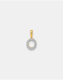 Zoe Olivia - 9K Gold Lab Grown Diamond Initial O Pendant