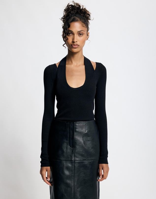 Lover - Solange Layered Knit Halter Top