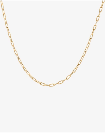 Michael Hill - 45cm (18”) 3.5mm Hollow Paperclip Chain in 10kt Yellow Gold