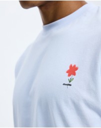 Doucette - Red Flower Trim Tee